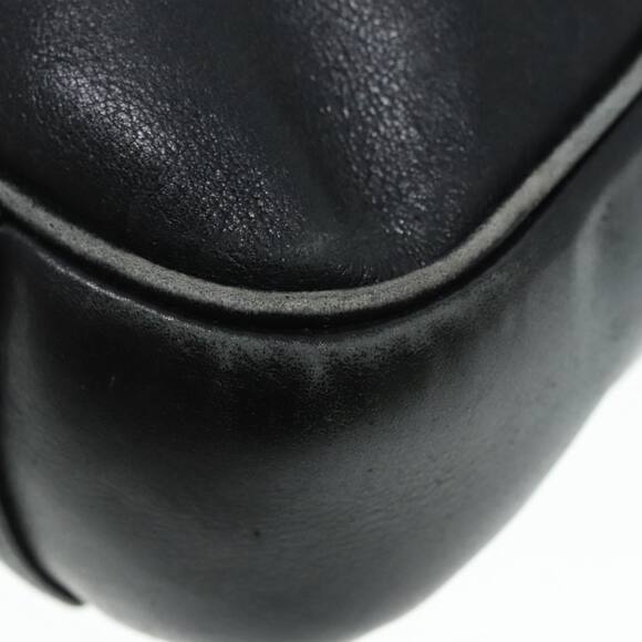 GUCCI Bamboo Hand Bag Leather Black Gold 001 1638 001 1638 - Picture 12 of 16